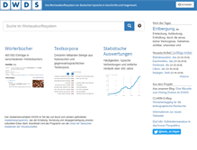 Tablet Screenshot of dwds.de